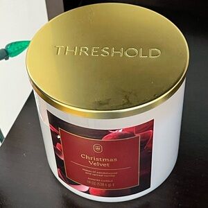 3-Wick Lidded Glass Christmas Velvet Jar Candle 19oz - Threshold™